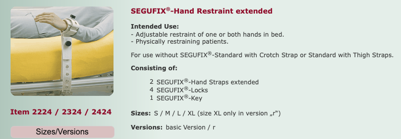 約束手帶 Hand Restraint